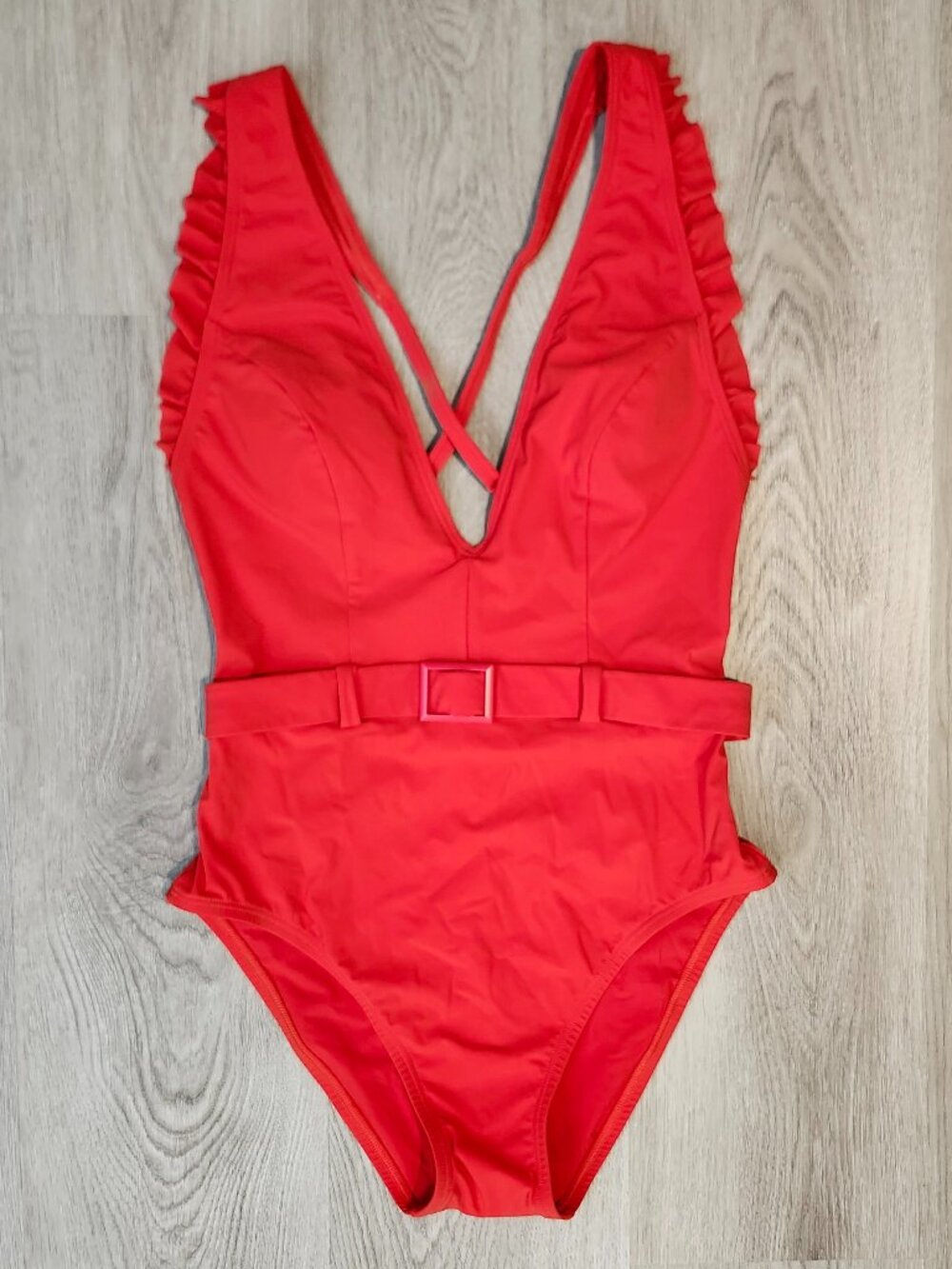 Skinny Dippers Red One Piece Swimsuit Size Small NWT $120 Jelly Beans - Picture 2 of 12